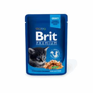 Brit Premium konservai katėms maiš. Chicken Chunks Kitten 100 g