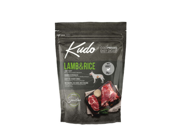 Kudo Lamb & Rice Mini Adult sausas maistas suaugusiems šunims 3 kg - Image 1