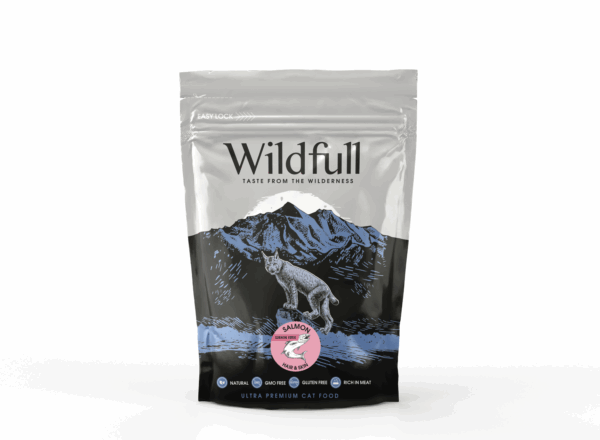 Wildfull Cat Salmon Hair & Skin sausas maistas katėms 400 g - Image 1