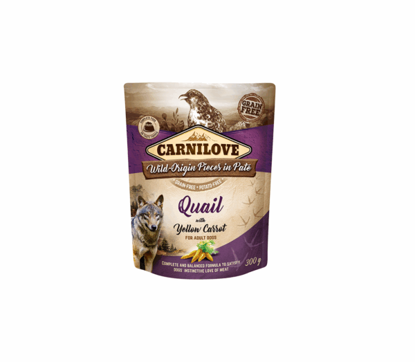 Carnilove konservai šunims Pate Quail with Yellow Carrot 300 g - Image 1