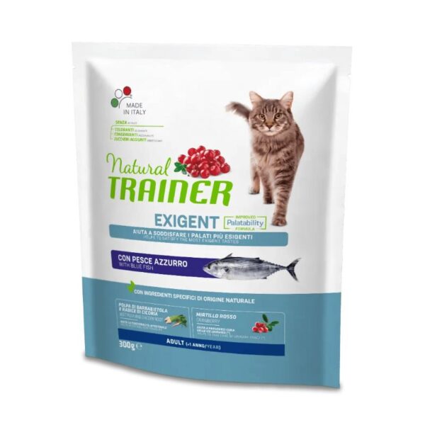 NATURAL TRAINER CAT EXIGENT BLUE FISH su melsvaja žuvimi 300g - Image 1
