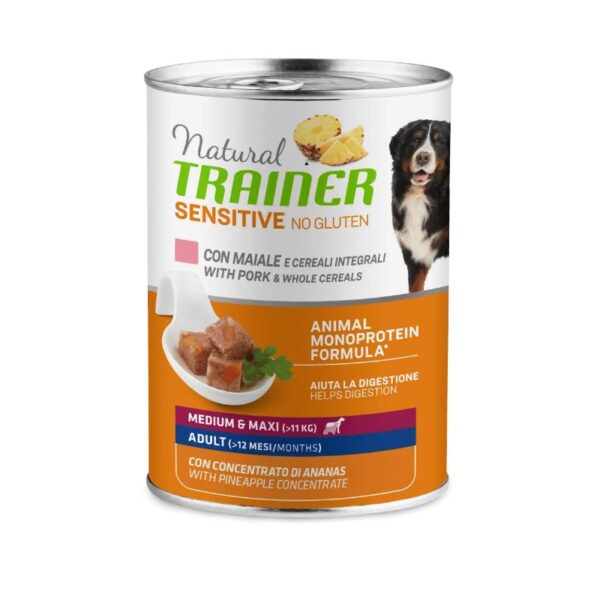 NT Sensitive No Gluten M/M Pork konservas su kiauliena 400g (12) - Image 1