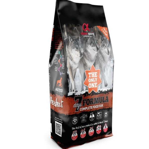 Alpha Spirit 7 Days Dry Complete dog Food Week Meniu 12kg - Image 1