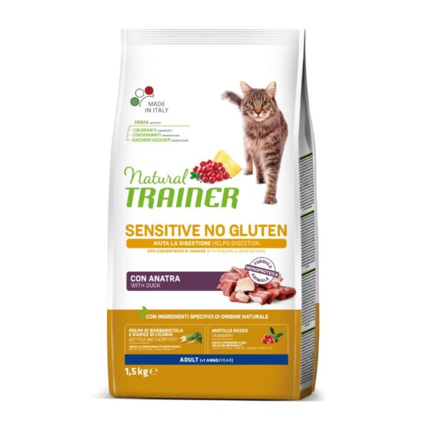 NATURAL TRAINER CAT SENSITIVE DUCK su antiena 1.5kg (6) - Image 1