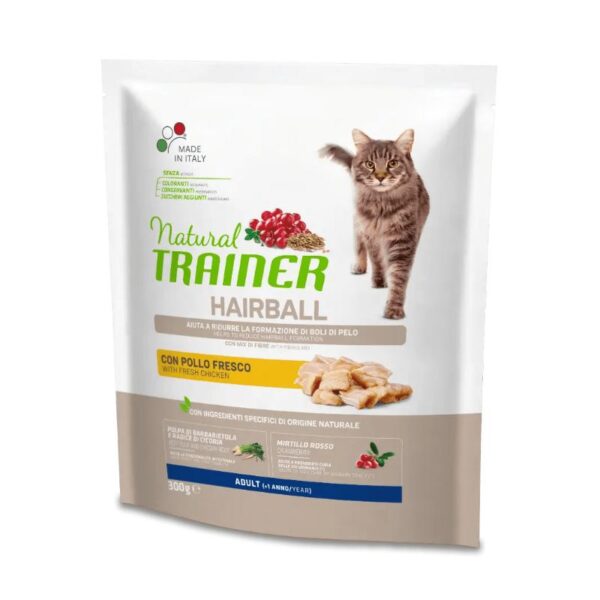 NATURAL TRAINER Cat Hairball chicken su vištiena 300g - Image 1