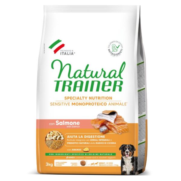 NT DOG SENSITIVE NO GLUTEN PUPPY&JUNIOR M/M SALMON (lašiša) 3kg (4) - Image 1