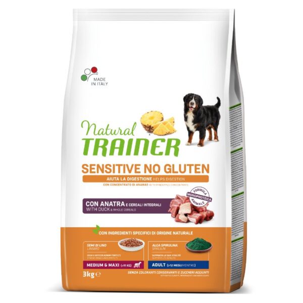 NT ADULT DOG SENSITIVE NO GLUTEN M/M DUCK (antiena) 3kg - Image 1