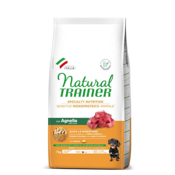 NT ADULT DOG SENSITIVE NO GLUTEN MINI LAMB (ėriena) 7kg - Image 1