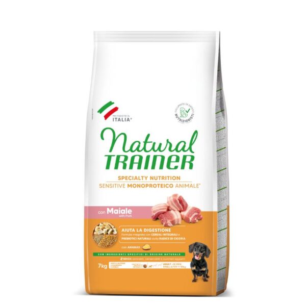 NT ADULT DOG SENSITIVE NO GLUTEN MINI PORK (kiauliena) 7kg - Image 1