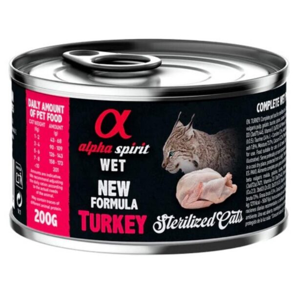 A/s Wet konservas sterilizuotoms katėms su kalakutiena 200g 6vnt - Image 1