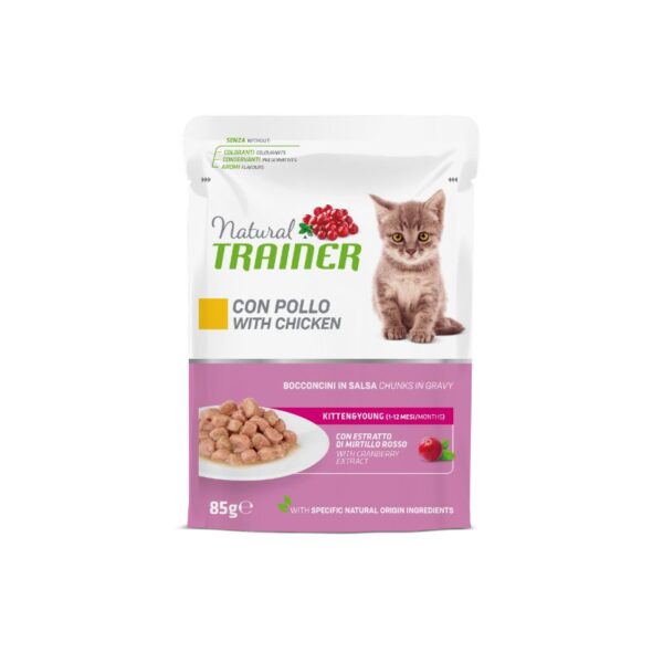NT Cat Kitten Chicken konservai kačiukams 85g 12vnt - Image 1