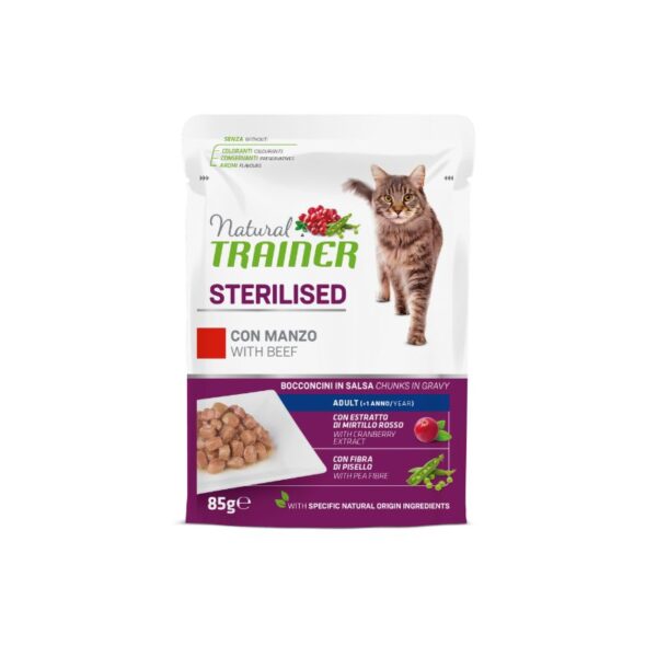 NT Cat Sterilised Beef konservai katėms su jautiena 85g 12vnt - Image 1