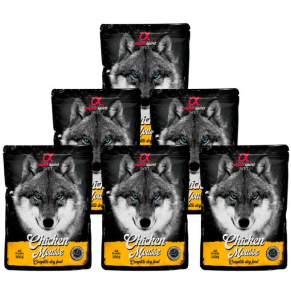 Alpha Spirit Wet putėsiai šunims su vištiena 300g 6vnt (12) - Image 1
