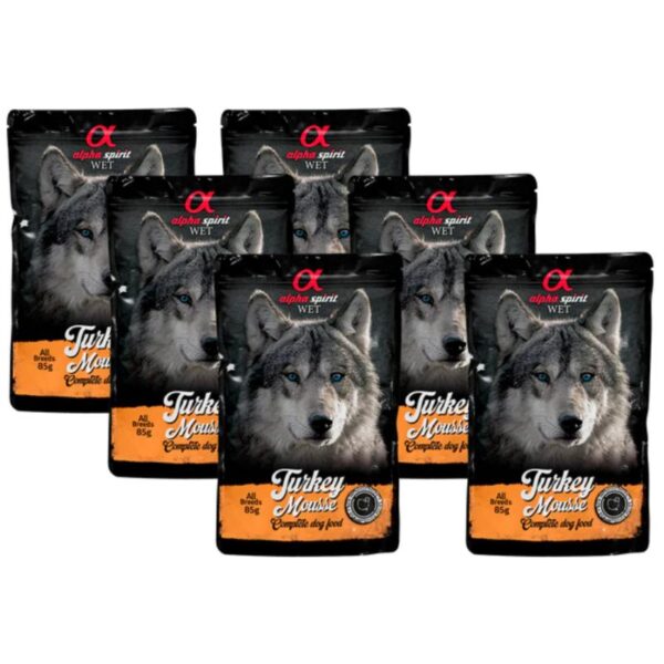 Alpha Spirit Wet putėsiai šunims su kalakutiena 85g 6vnt (24) - Image 1