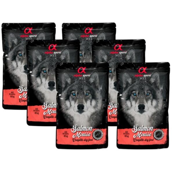Alpha Spirit Wet putėsiai šunims su lašiša 85g 6vnt (24) - Image 1