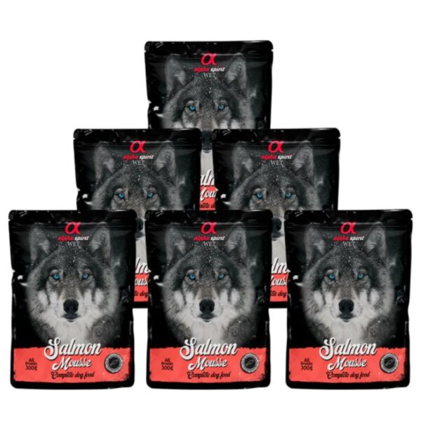 Alpha Spirit Wet putėsiai šunims su lašiša 300g 6vnt (12) - Image 1
