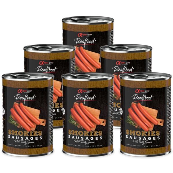 Alpha Spirit Realfood dūmo kvapo dešrelės 400g 6vnt - Image 1