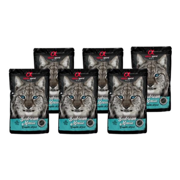 Alpha Spirit Wet putėsiai katėms su dorados žuvimi 85g 6vnt - Image 1