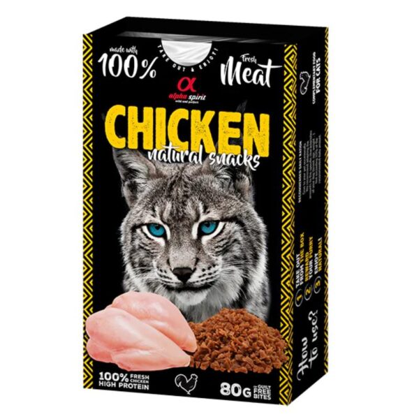 Alpha Spirit Natural Cat skanėstai katėms su vištiena 80g (6) - Image 1