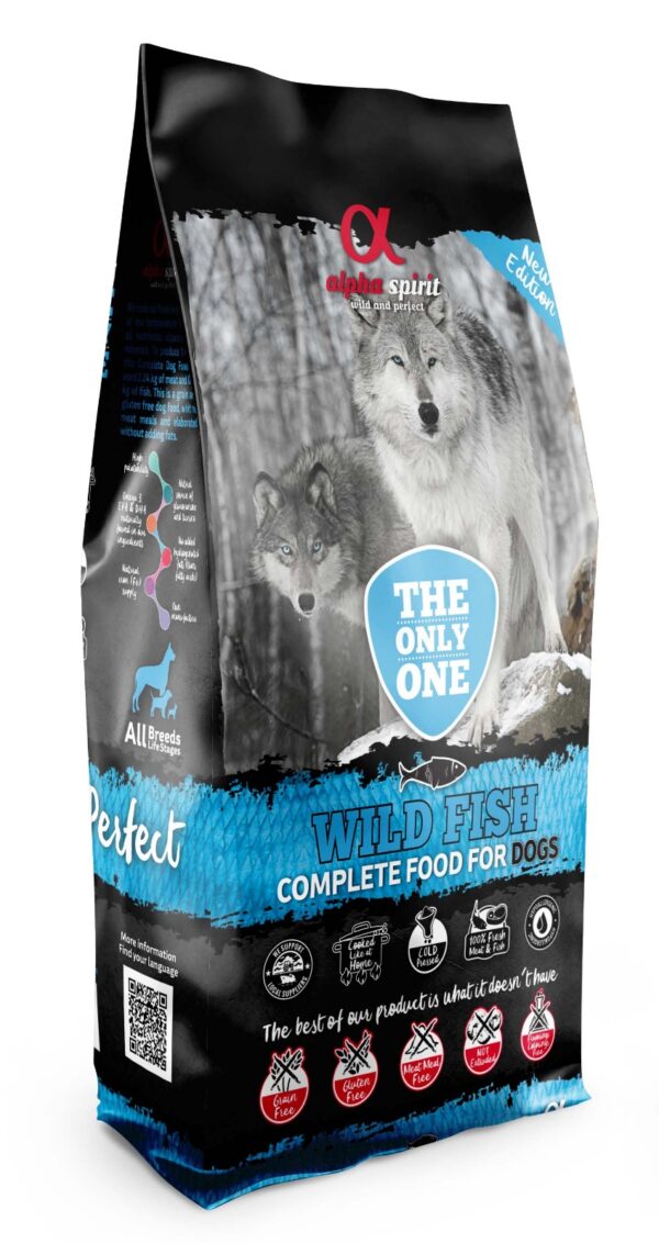 Alpha Spirit Wild Fish pašaras šunims su žuvimi 12kg - Image 1