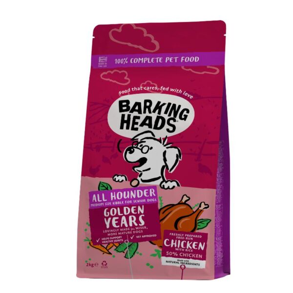 Barking Heads Golden Years senjorams 2kg - Image 1