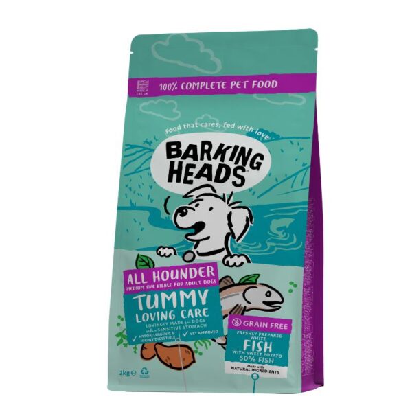 Barking Heads Tummy Lovin Care Fish šunims su žuvimi 2kg - Image 1