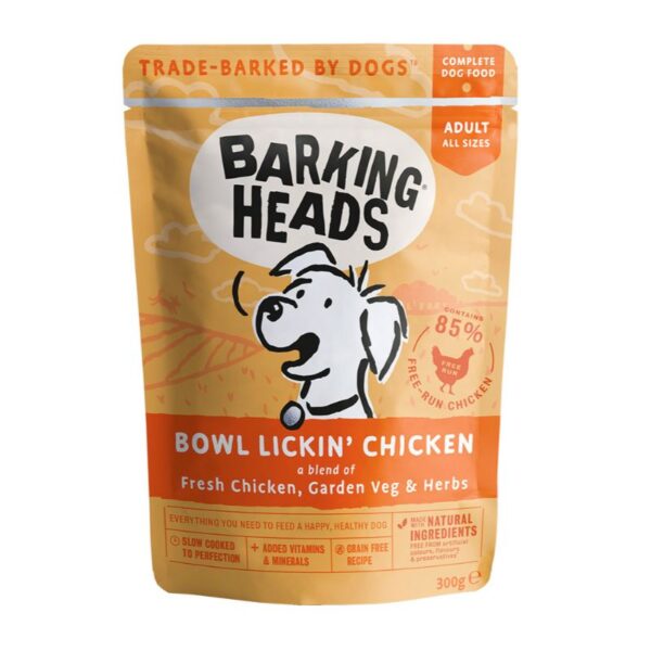 Barking Heads Bowl Lickin' Chicken konservai šunims su vištiena 300g 10vnt - Image 1