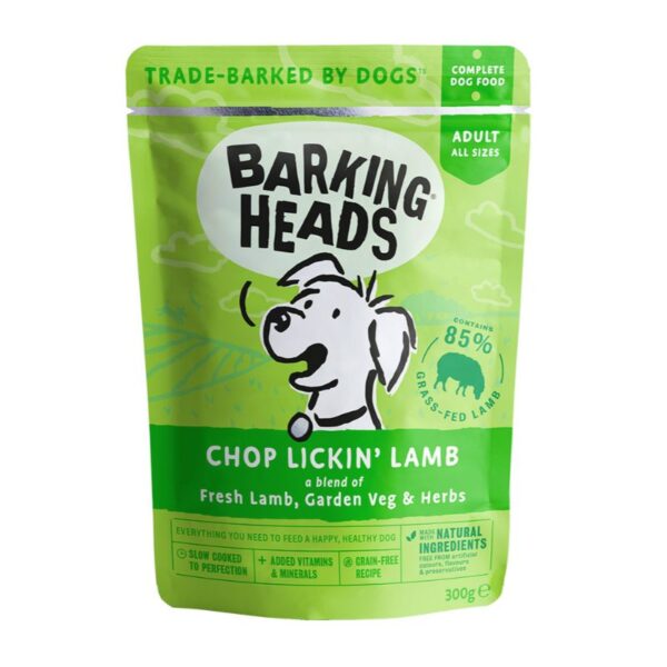 Barking Heads Chop Lickin' Lamb konservai šunims su ėriena 300g 10vnt - Image 1