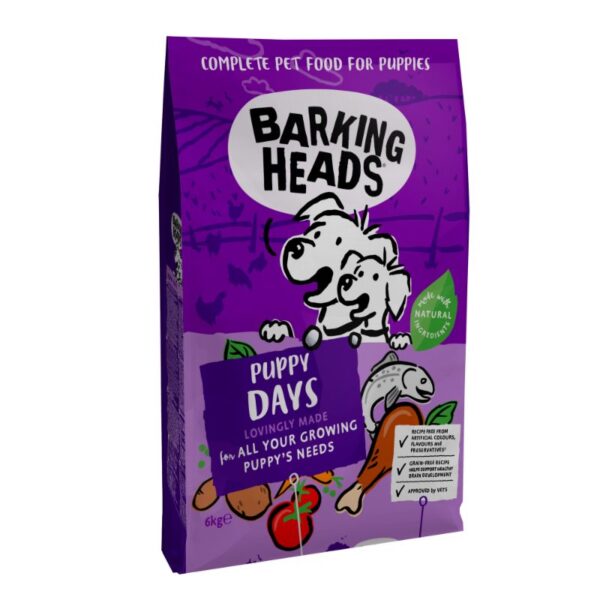 Barking Heads Puppy Days Turkey šuniukams su kalakutiena 6kg - Image 1