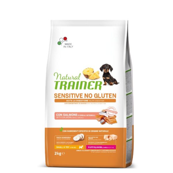 NT DOG SENSITIVE NO GLUTEN PUPPY&JUNIOR MINI SALMON (lašiša) 2kg (6) - Image 1
