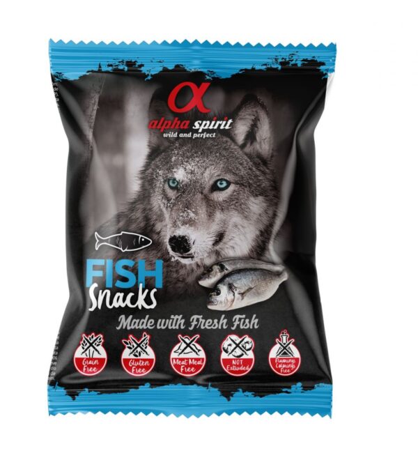 Alpha Spirit Snacks Dog skanėstai šunims su žuvimi 50g - Image 1