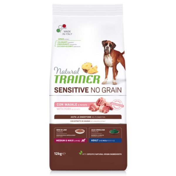 NT ADULT DOG SENSITIVE NO GRAIN M/M PORK kiauliena 12kg - Image 1