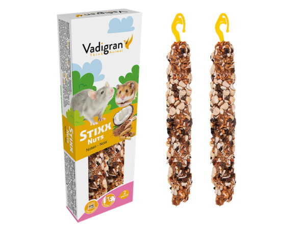 Vadigran Stixx Nuts triušiams, jūrų kiaulytėms 115g 2vnt (10) - Image 1